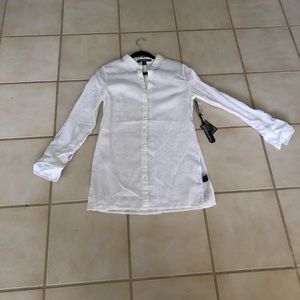 NWT white linen blouse size M